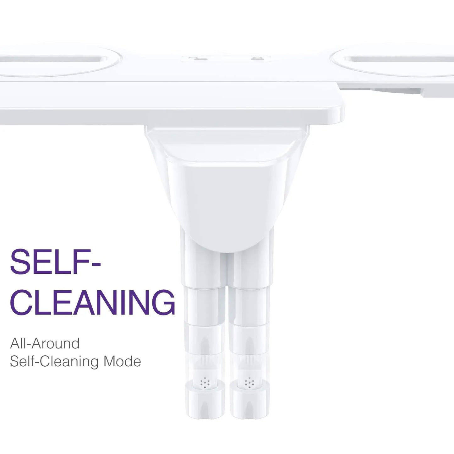 Non Electric Bidet Attachment Ultra Slim Dual Nozzle Adjustable Pressure