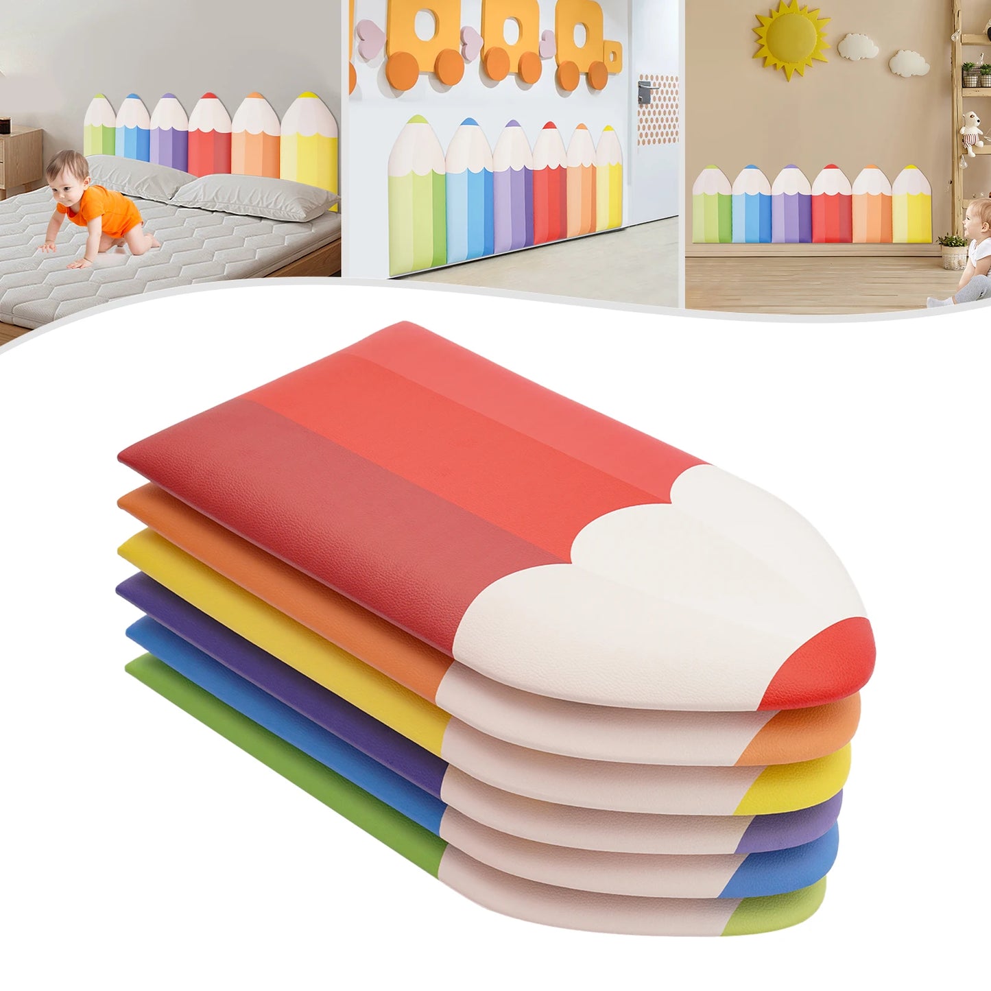 Pencil Wall Stickers Anti Collision Cushions For Kids