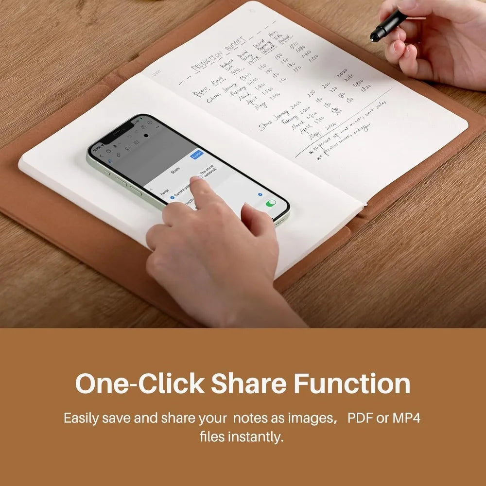 2-in-1 Digital Notebook Drawing Tablet With Battery-Free Pen