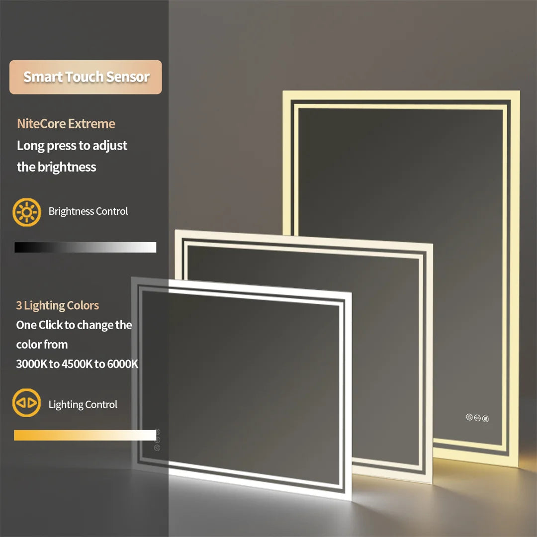 LUVODI Illuminated LED Backlit Bathroom Mirror Defog
