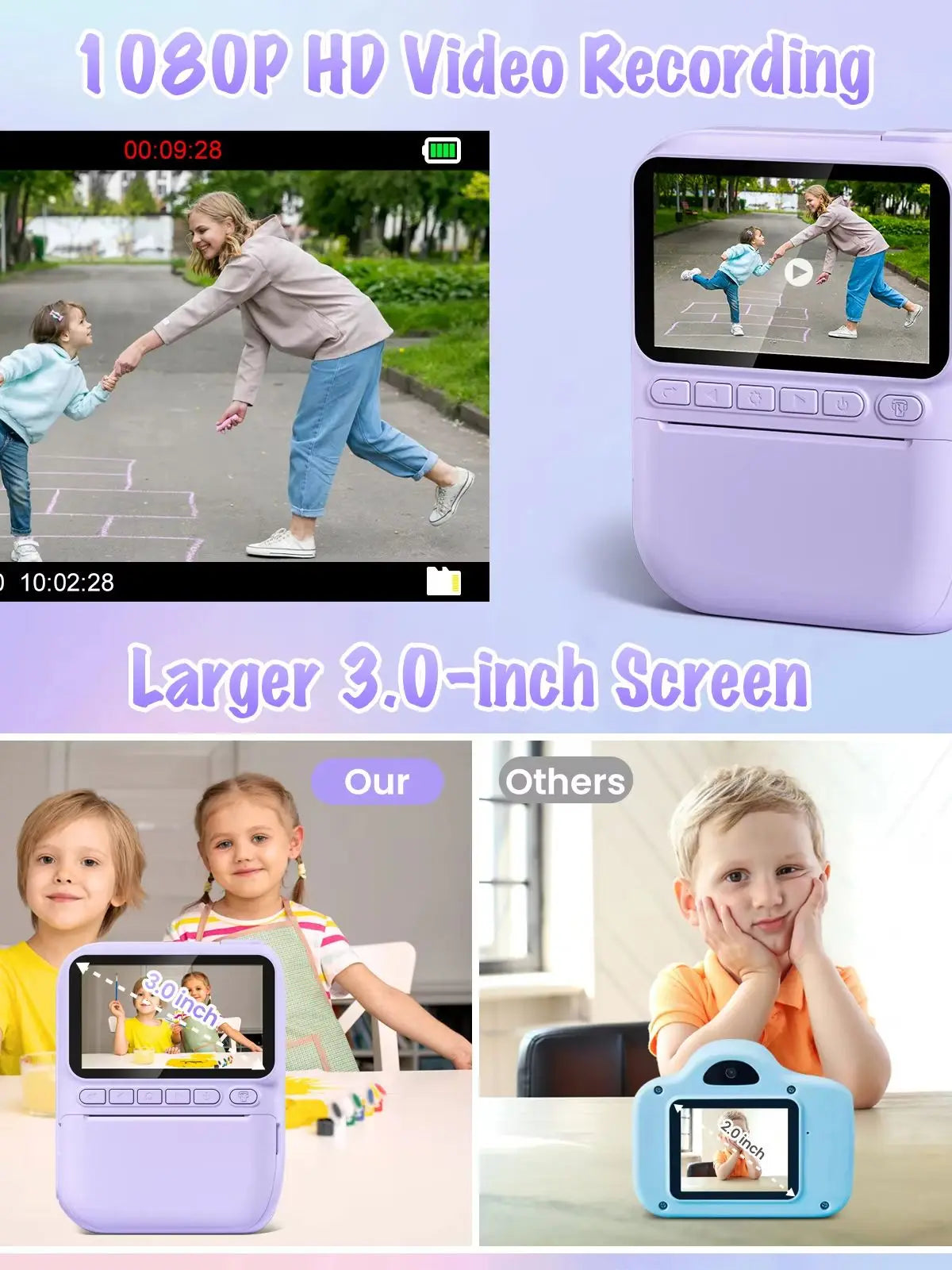 Diamooky CN Kids Digital Camera Instant Print 32MP HD 1080P