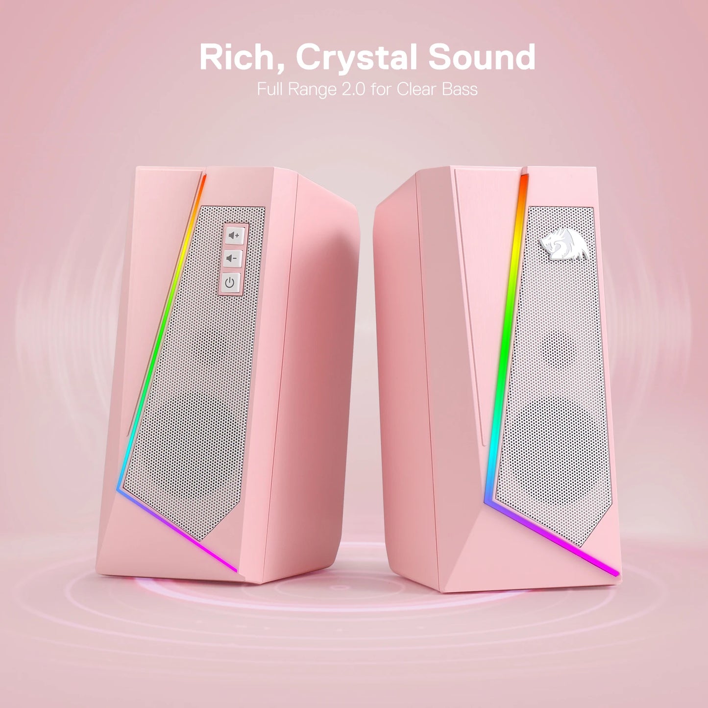 Redragon GS520 Desktop Speakers 2.0 Channel PC Stereo
