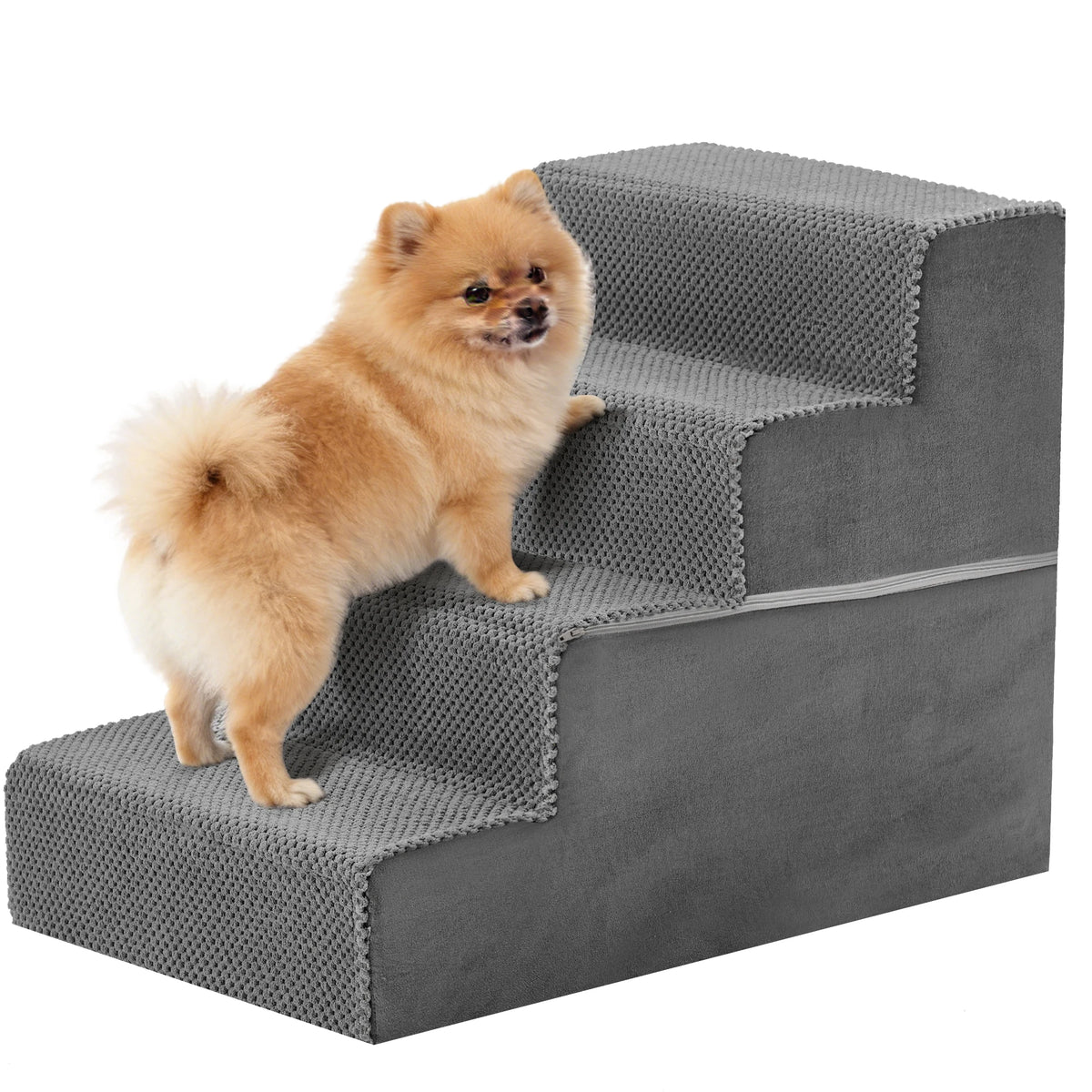 JHK Universal Curved Step Foam Dog Stairs Ramp
