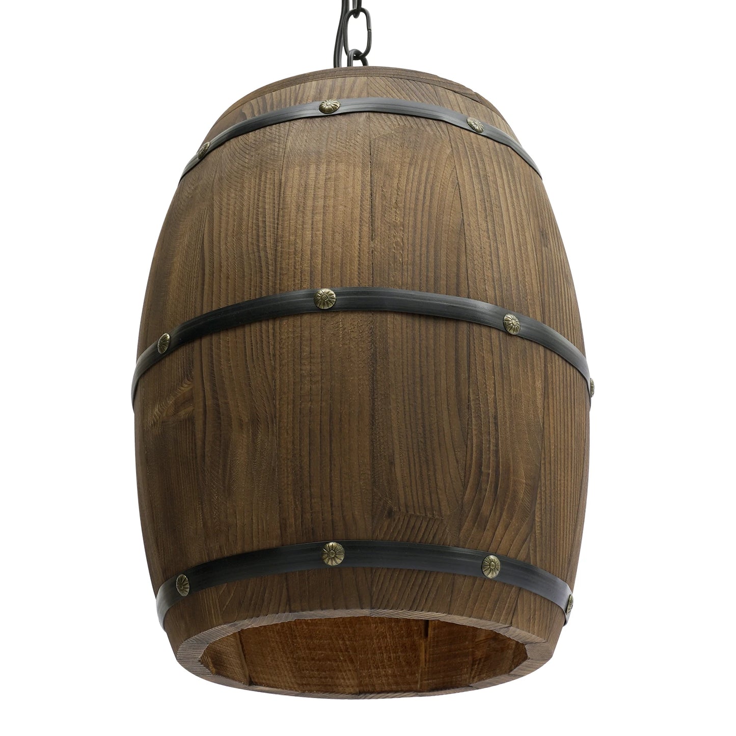 Retro Wood Wine Barrel Pendant Light For Bar Cafe Home