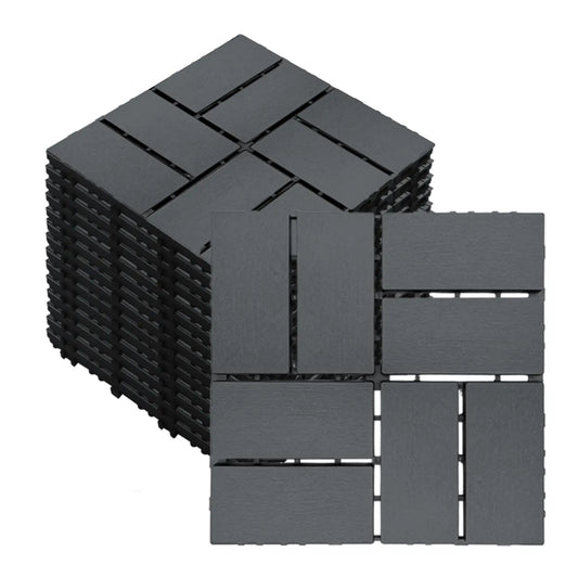 44 Piece Plastic Interlocking Floor Tiles For Garden Patio Balcony