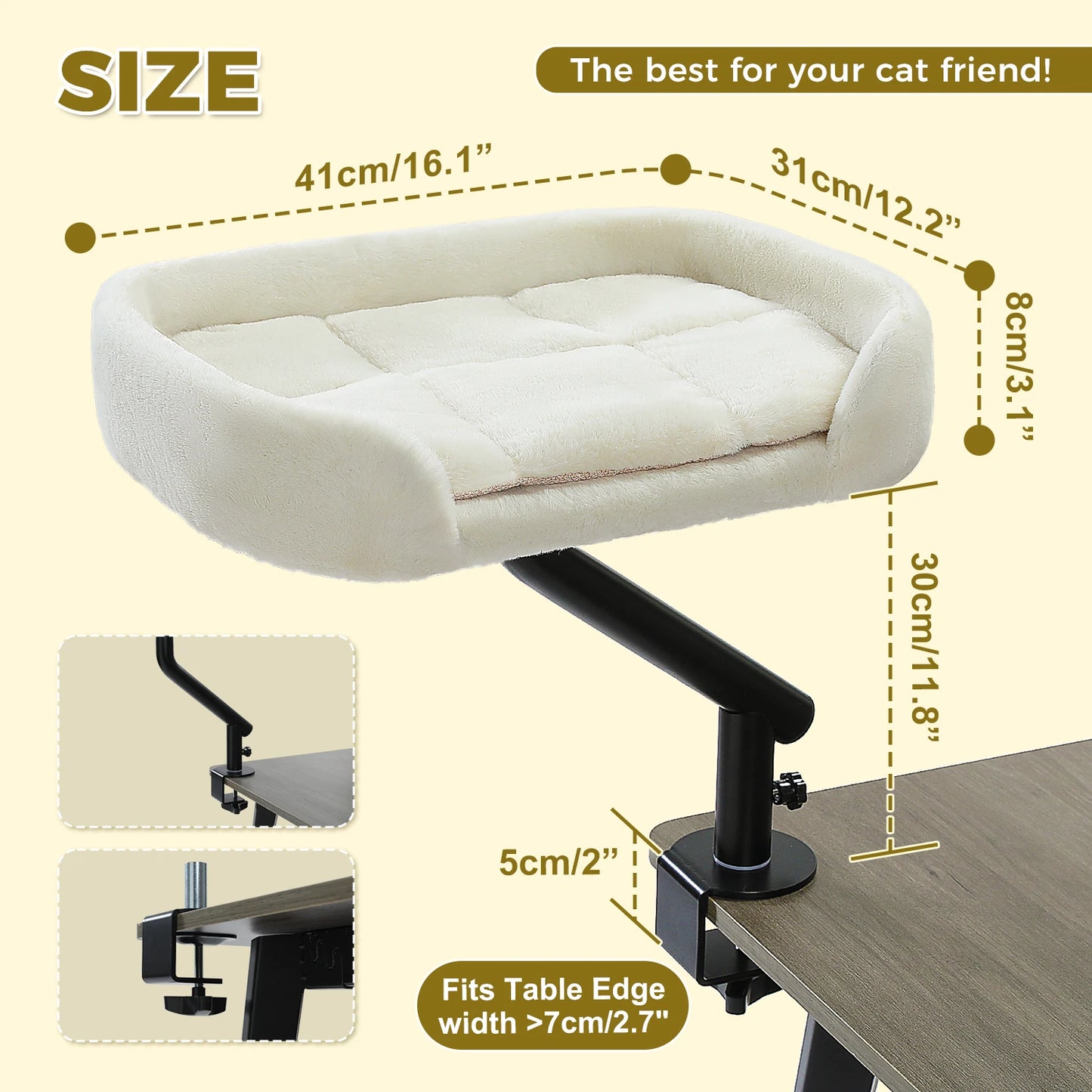 PAWZ Road Cat Desk Bed 360 Degree Rotatable Stand For Indoor Cats