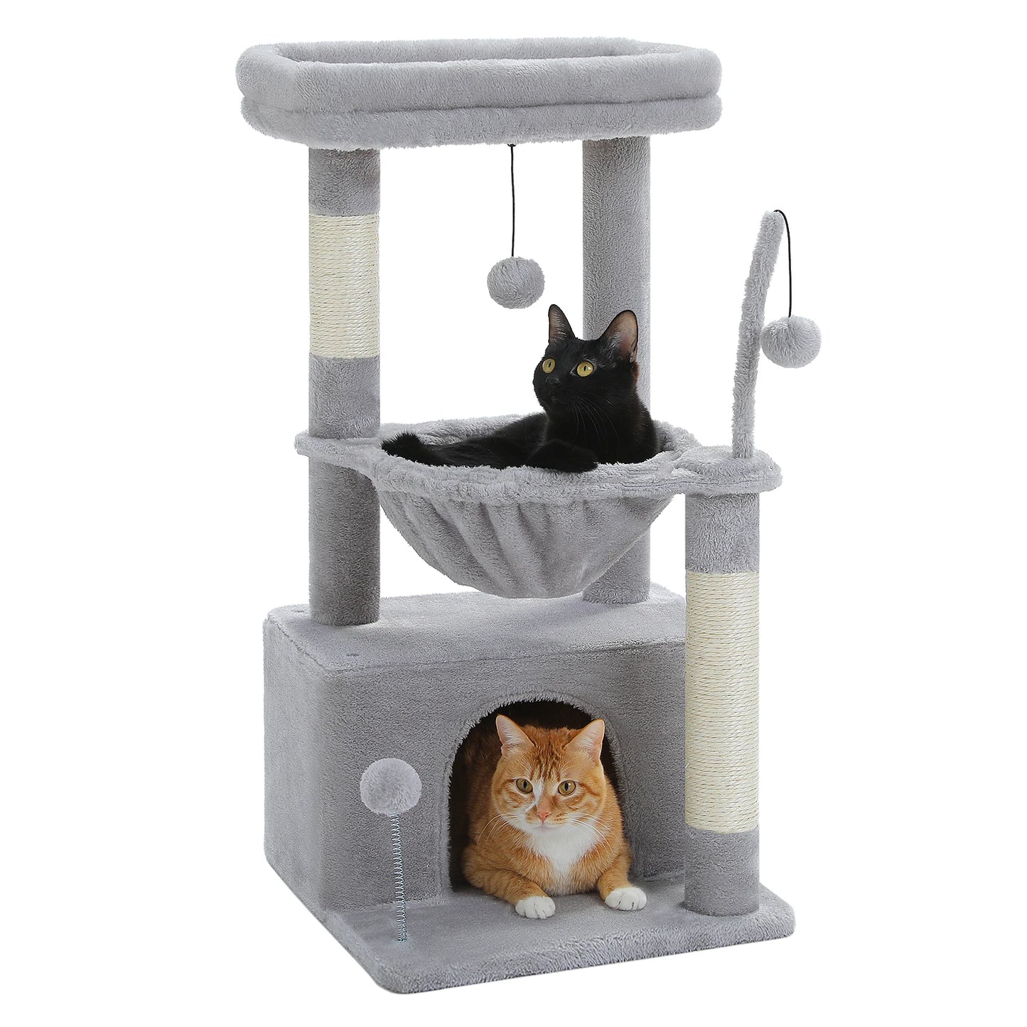 PAWZ Road 4-In-1 Cat Tree With Condo Sisal Scratching Post