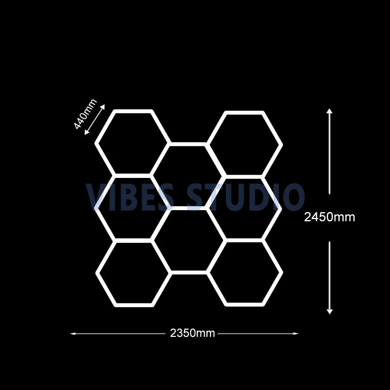 Hexagon LED Garage Light Honeycomb Ceiling Tube Lighting
