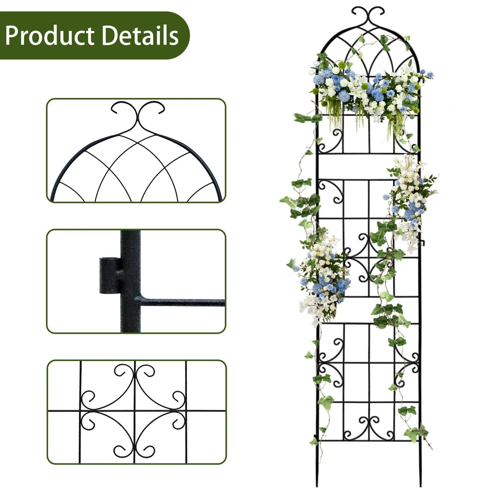 Tall Metal Garden Trellis For Climbing Plants
