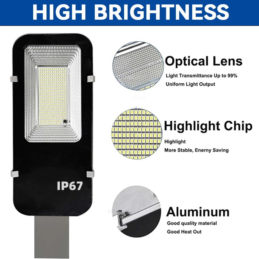 8000mAh Solar Street Light Dusk to Dawn LED Flood Lamp