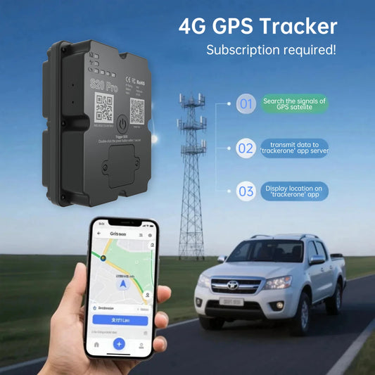Wanwaytech Wireless 4G GPS Tracker With Real-Time Location Monitoring
