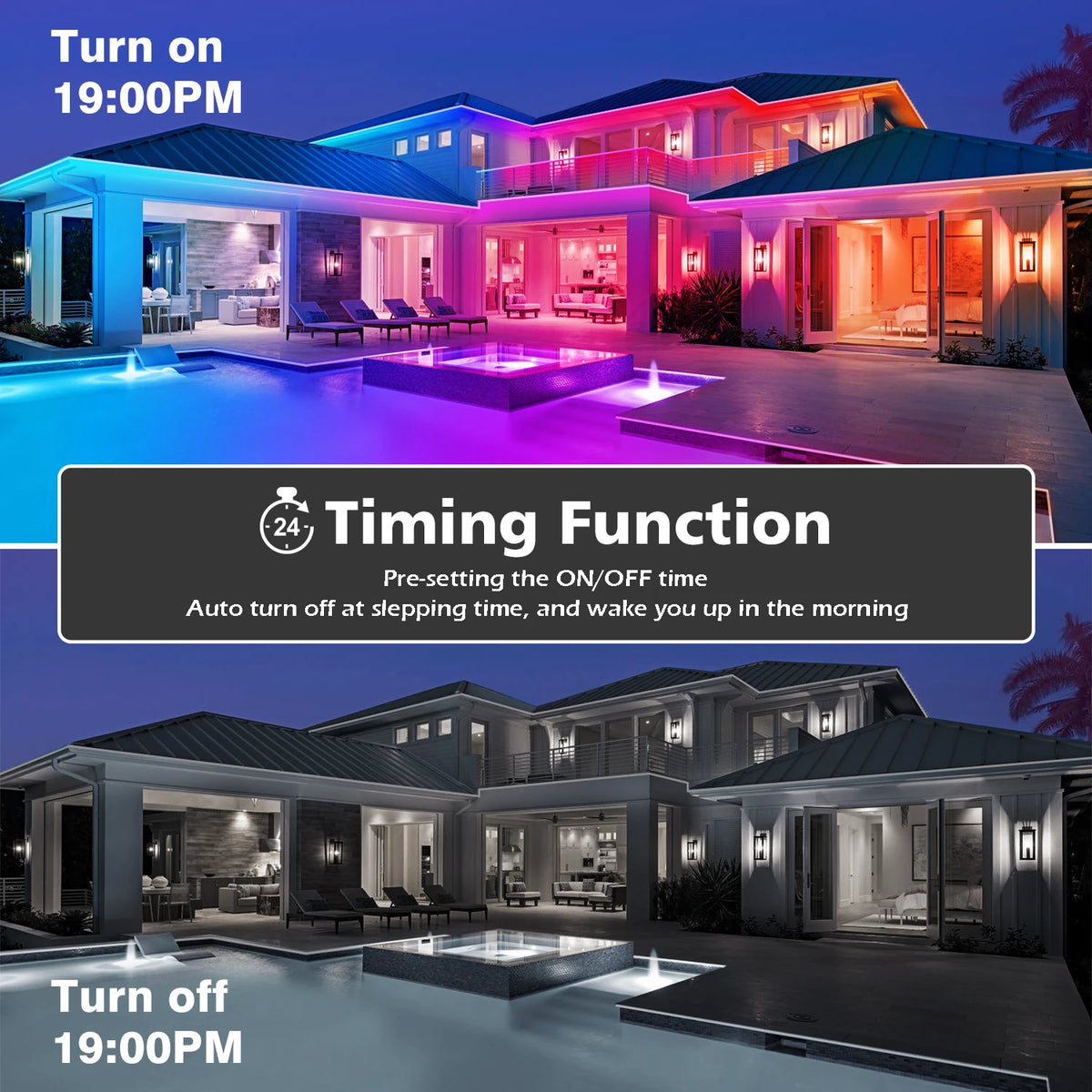 Ailbton Waterproof RGB LED Strip Lights With App Control