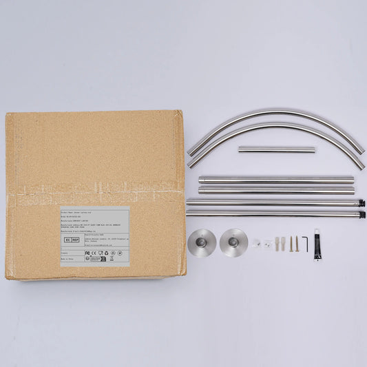 Stainless Steel No Drilling L Shape Shower Curtain Rod Rustproof