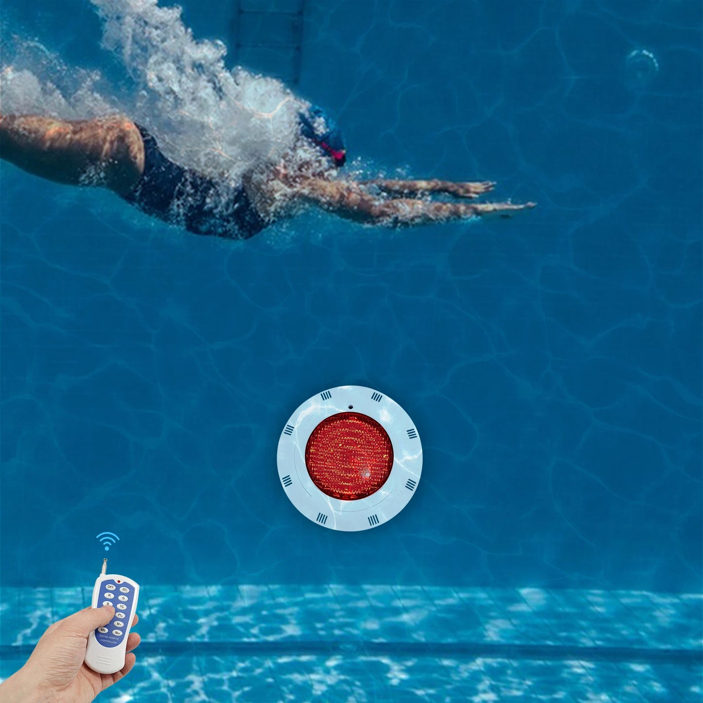 AC 12V RGB Underwater Pool Light IP68 With Remote Control