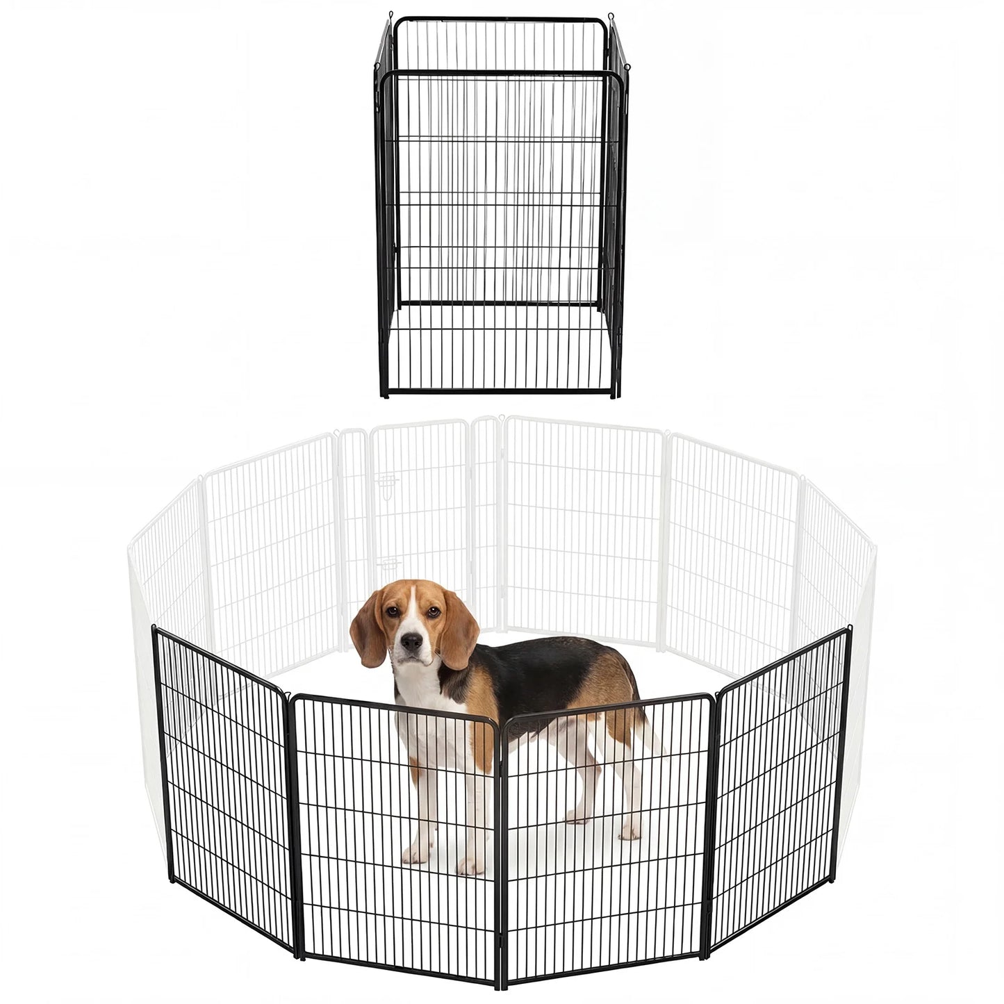 JHK Foldable Metal Dog Playpen For Indoor And Outdoor Use