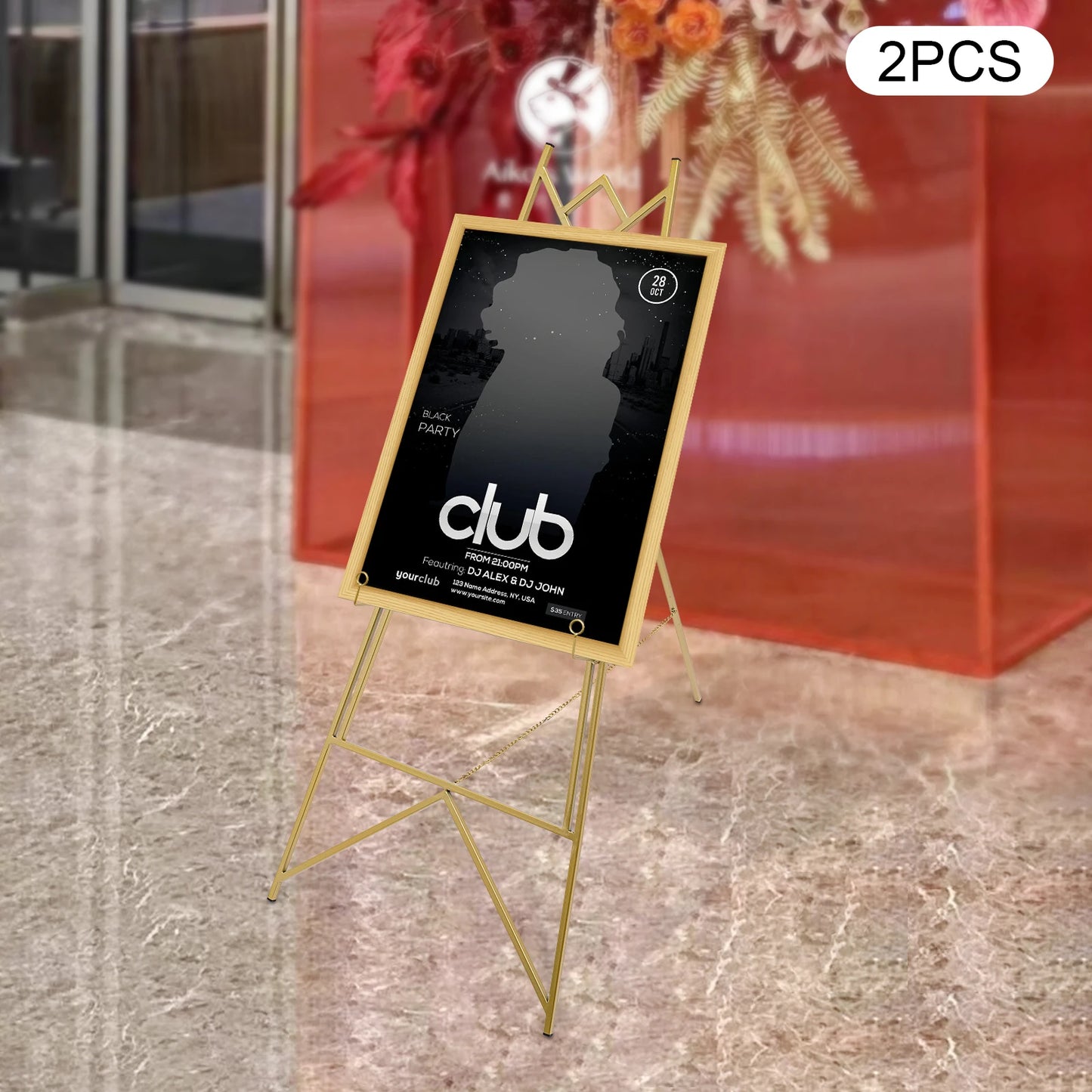 Heavy Duty Steel Easel Stand Display Frame Holder 2 Pack