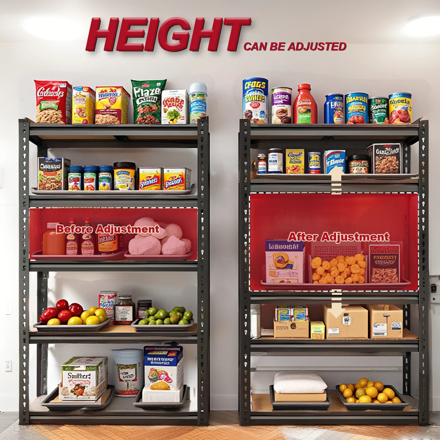 Heavy Duty Garage Shelving With Adjustable Shelves 2000 Lbs Capacity