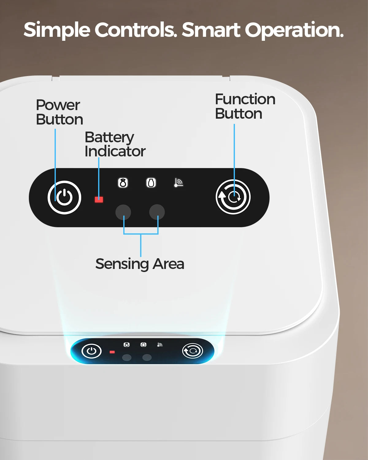 Automatic Self Bagging Trash Can With Touchless Sensor And Lid