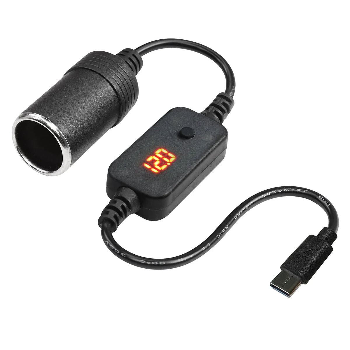 USB To 12V Cigarette Lighter Socket Adapter Converter Car