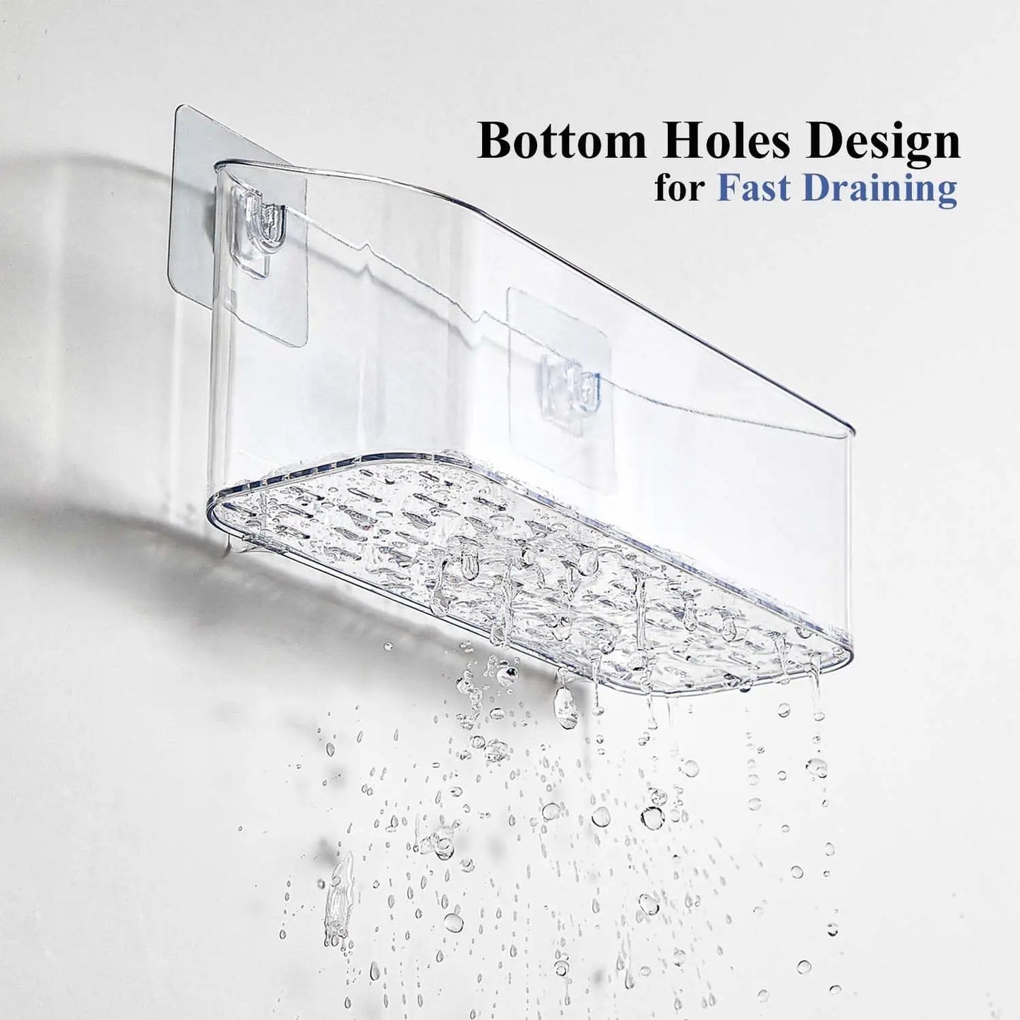 Bath Toy Storage Organizer Wall Mounted Caddy Adhesive No Drill