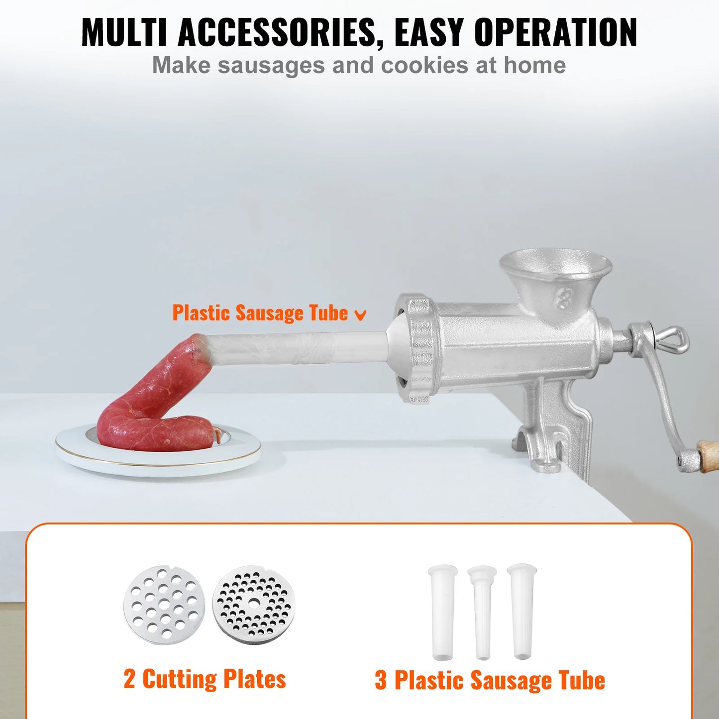 Succebuy Manual Meat Grinder Heavy Duty Cast Iron Table Clamp Mincer