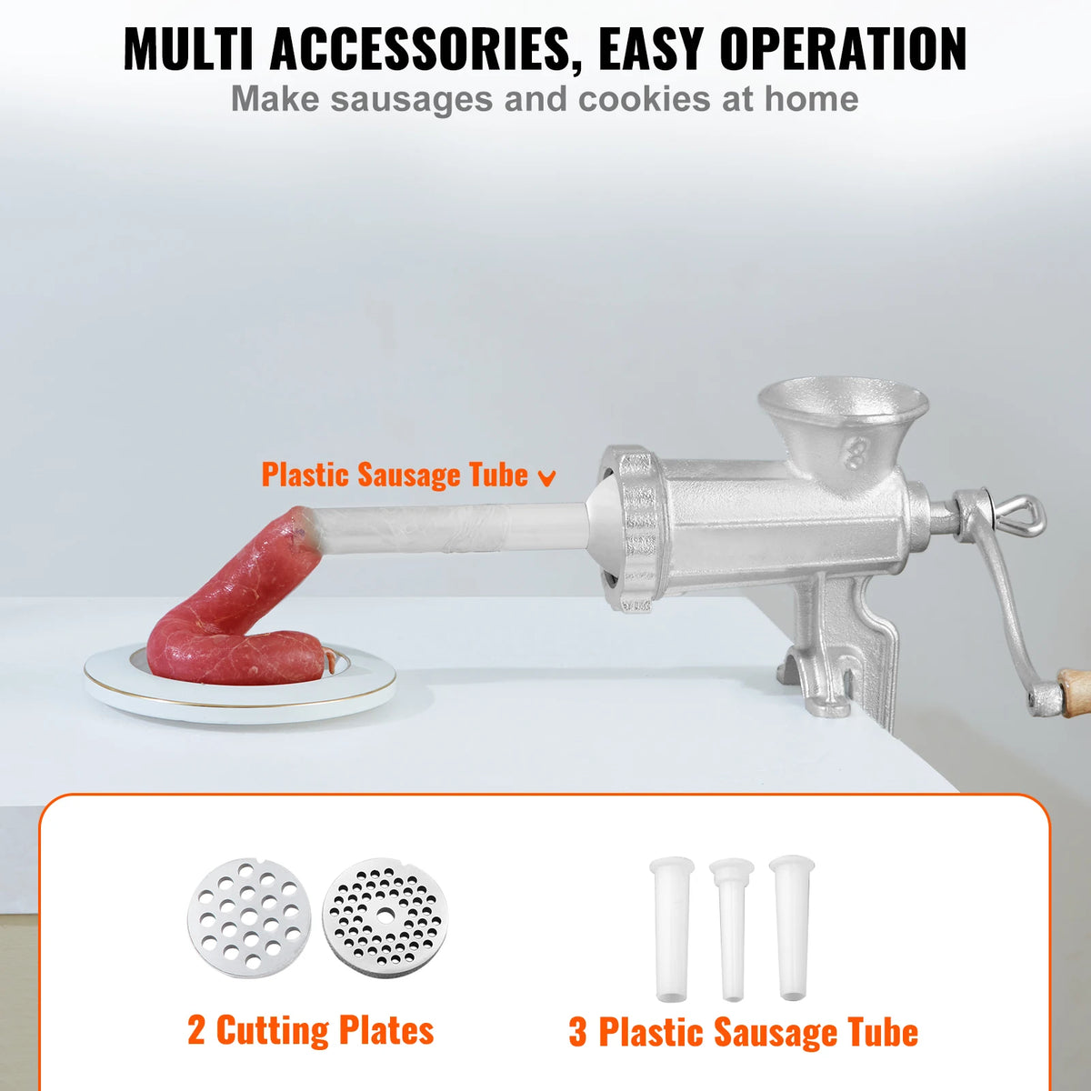 SucceBuy Heavy Duty Manual Cast Iron Table Clamp Meat Grinder