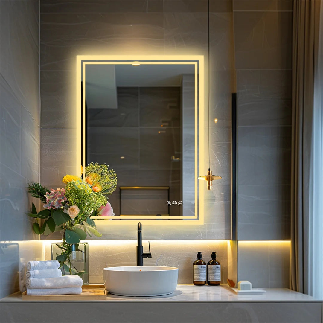 LUVODI Illuminated LED Backlit Bathroom Mirror Defog