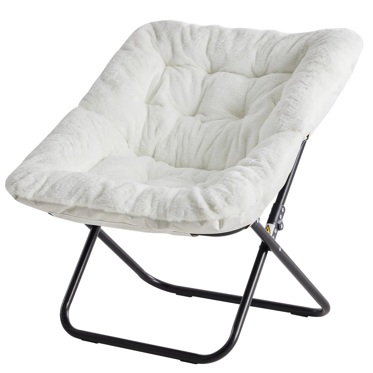 JHK Contemporary Faux Fur Swivel Padded Lounge Chair