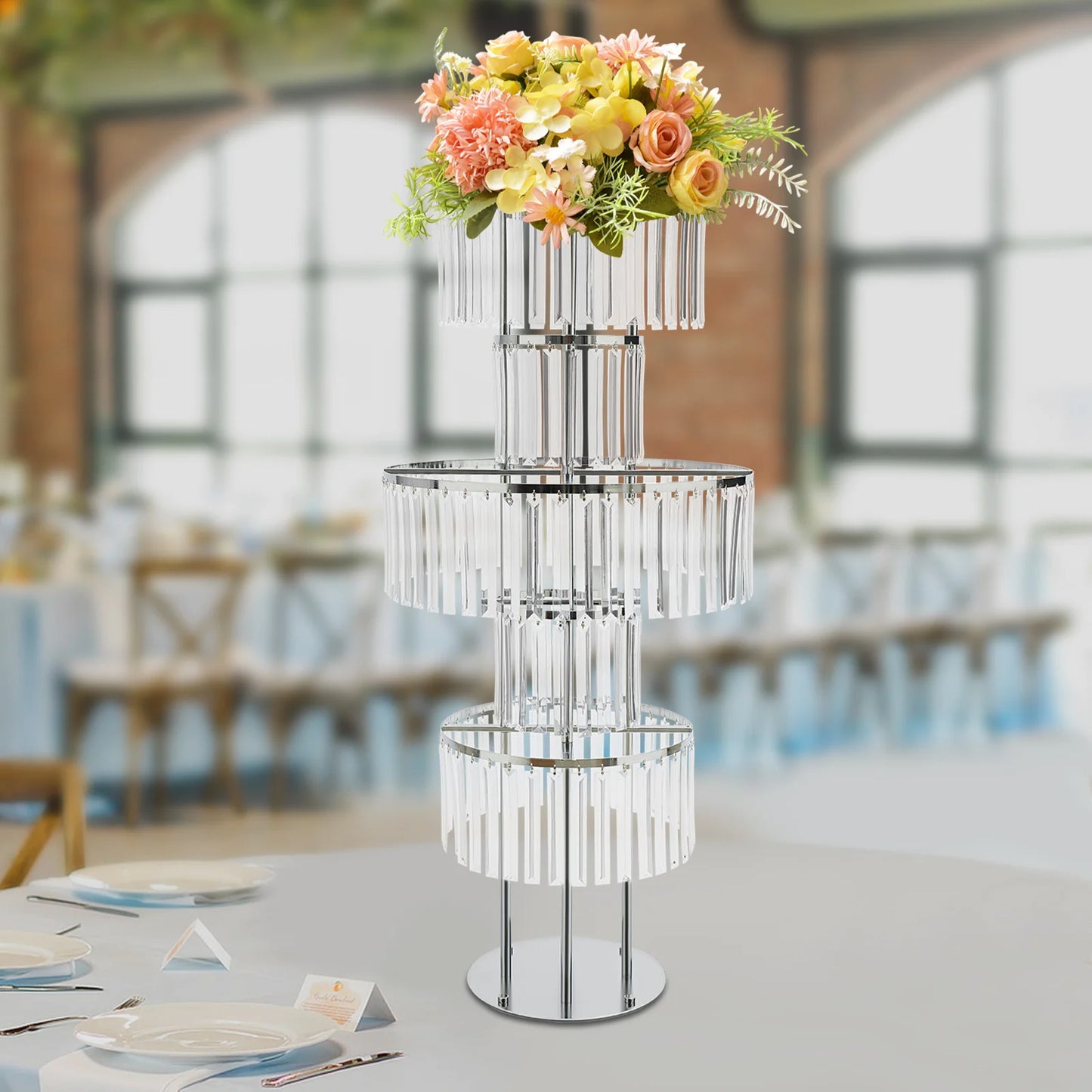 Wedding Centerpiece 5 Tier Acrylic Flower Stand Hanging