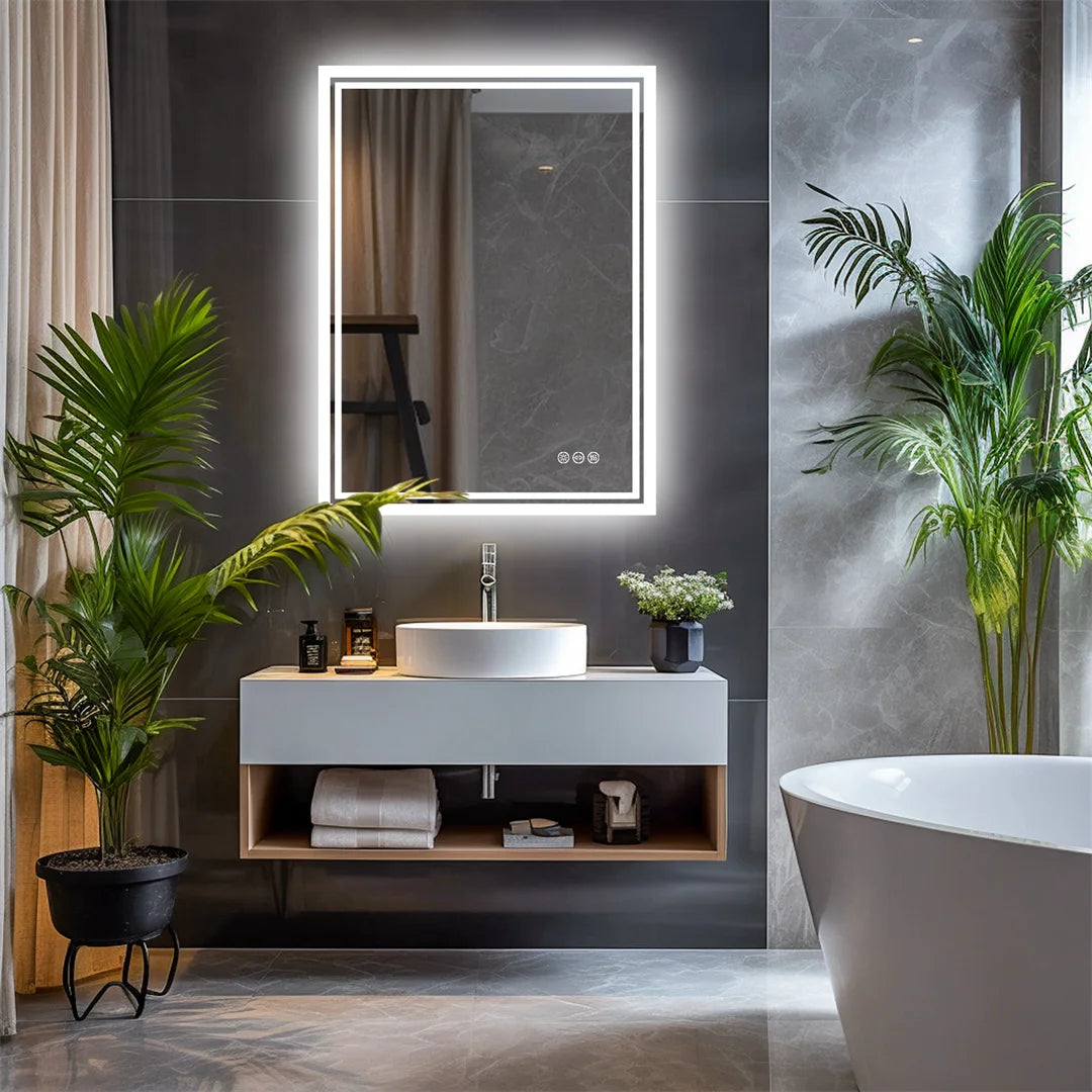 LUVODI Illuminated LED Backlit Bathroom Mirror Defog