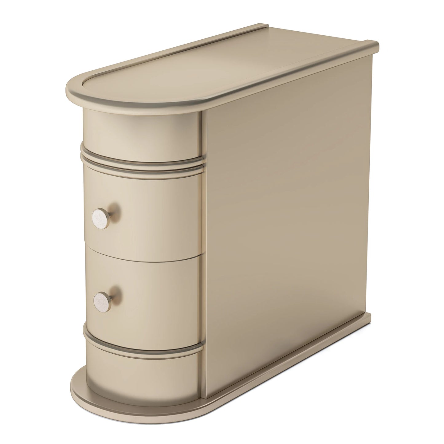 Tribesigns Round Solid Wood End Table With Drawer Nightstand