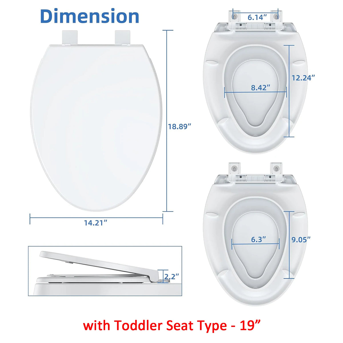 Twister CK Slow Close Kids Toilet Seat With Bumpers