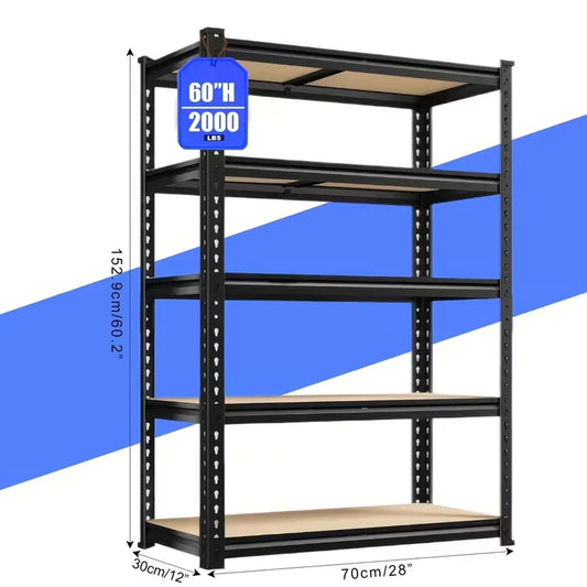 Heavy Duty Garage Shelving With Adjustable Shelves 2000 Lbs Capacity