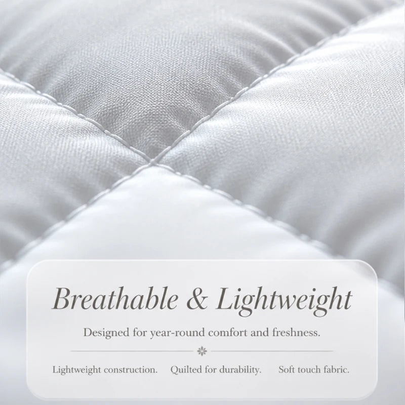 easYum 360GSM Polyester Quilted Mattress Topper Protector Cover