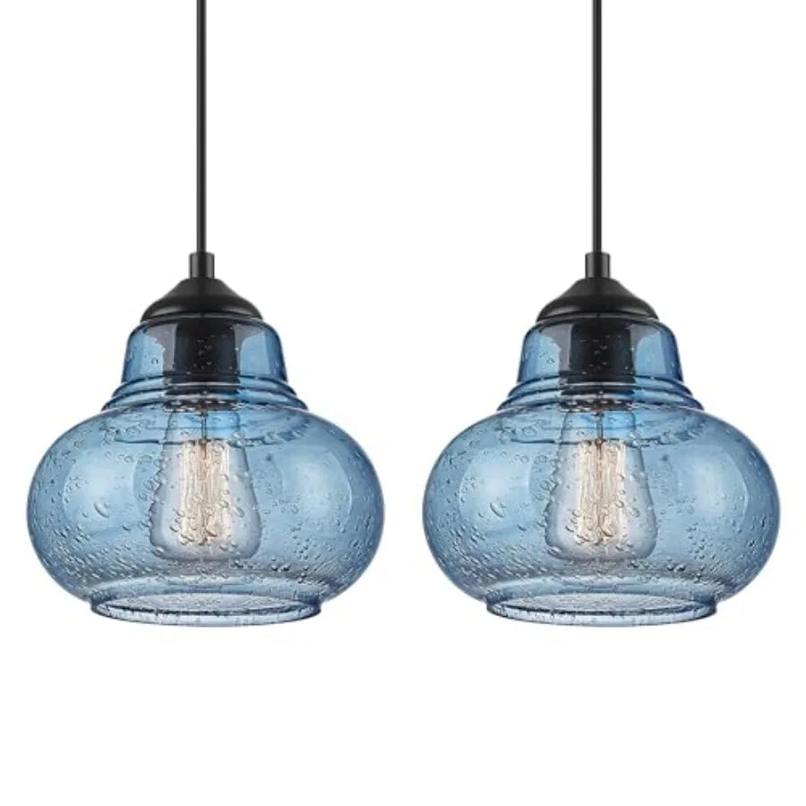 Modern Hand Blown Bubble Glass Pendant Light Fixtures