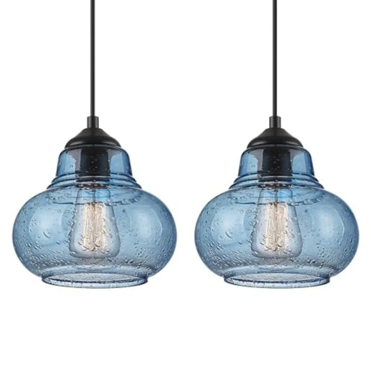 Modern Hand Blown Bubble Glass Pendant Light Fixtures