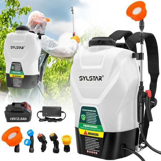 Garden Electric Sprayer With Telescopic Wand And Battery