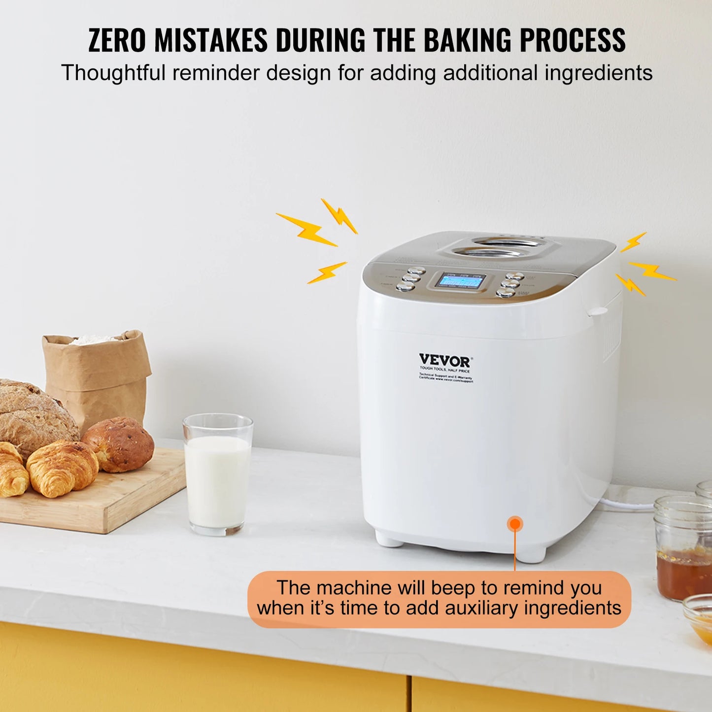 SucceBuy 15 Function Bread Maker With Gluten Free Setting