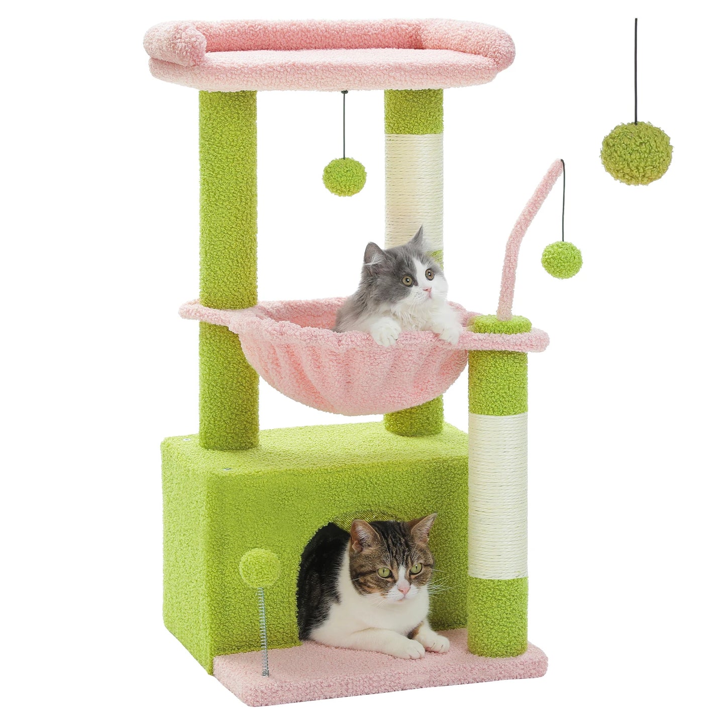 PAWZ Road 4-In-1 Cat Tree With Condo Sisal Scratching Post