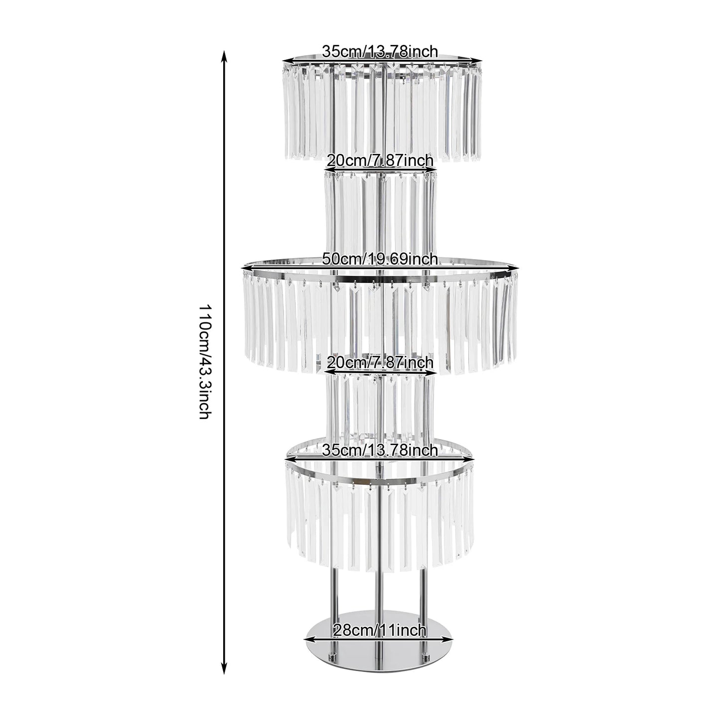 Wedding Centerpiece 5 Tier Acrylic Flower Stand Hanging