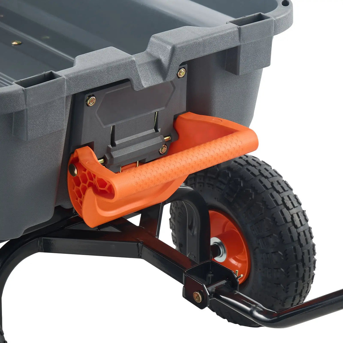 Heavy Duty Steel Garden Dump Cart With Poly Side Handles