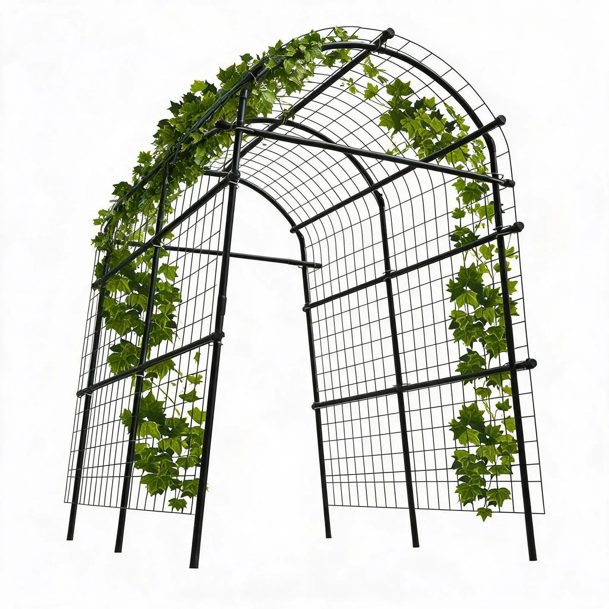 Metal Garden Arch Trellis For Climbing Vegetables And Raised Beds