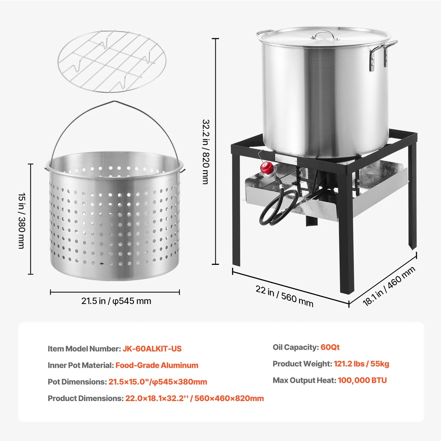 SucceBuy Seafood Boiling Kit With Strainer And Steamer Rack