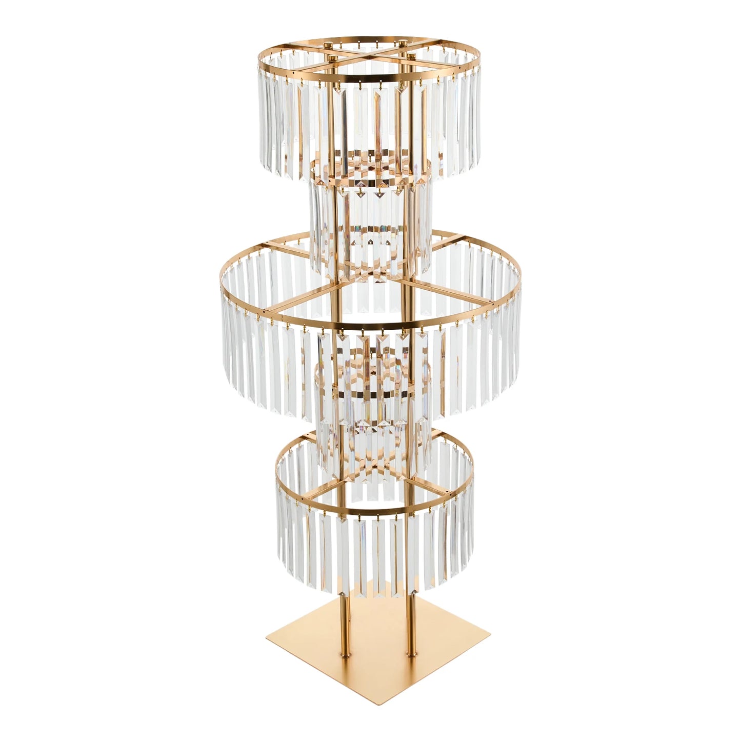 Five-Tier Iron and Acrylic Wedding Flower Stand Centerpiece