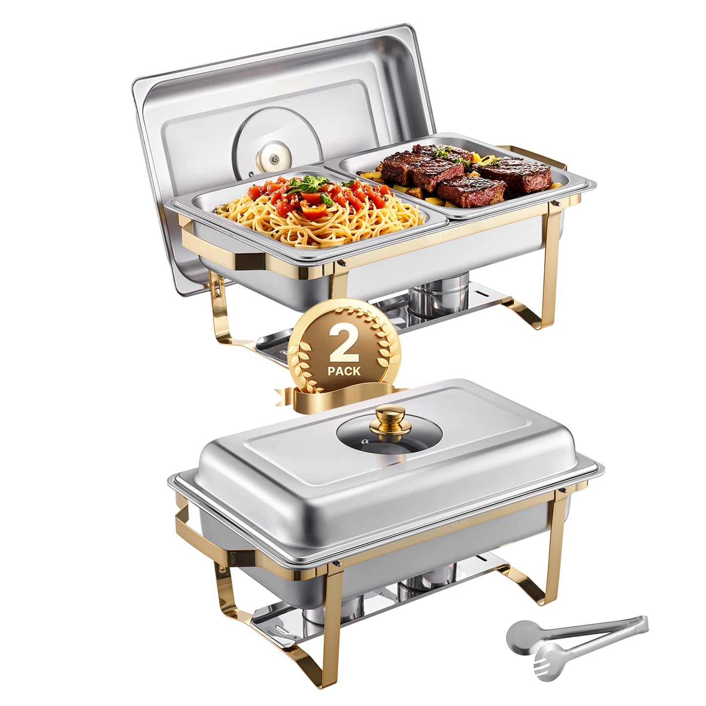 SucceBuy Stainless Steel Chafing Dish Buffet Set For Party Banquet