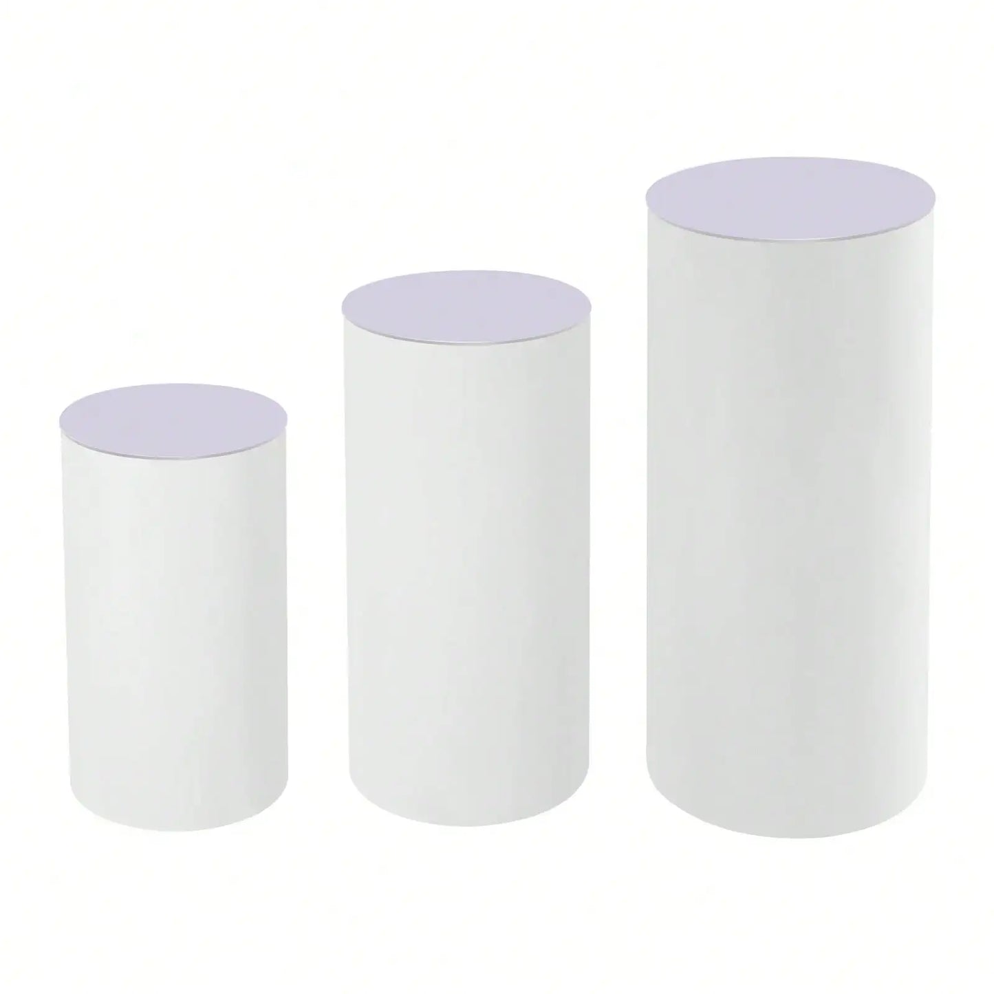 Cylinder Display Pedestal Stands Set For Wedding Party Decor