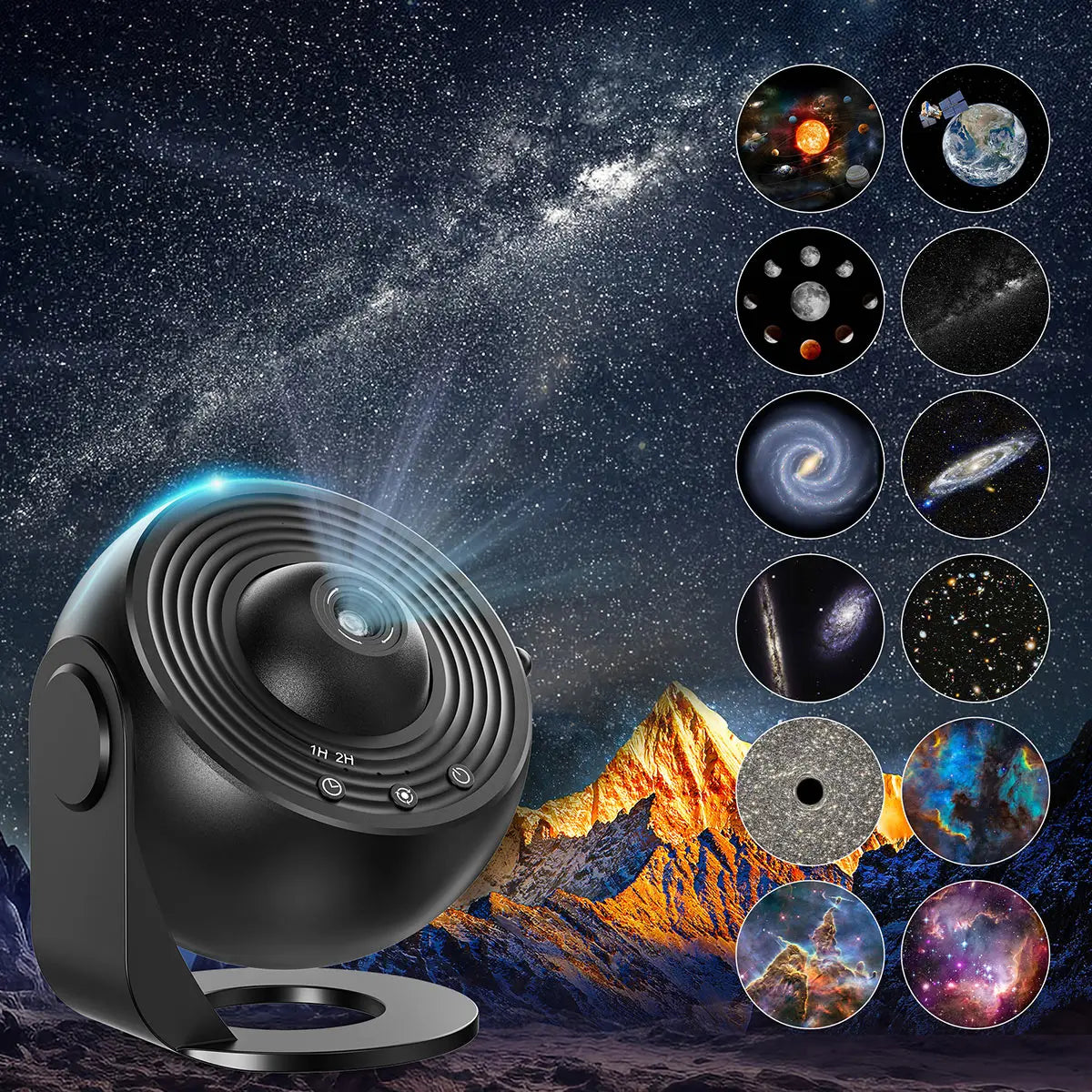 Mexllex Galaxy Ultral Star Projector 13 In 1 LED Night Light With Discs
