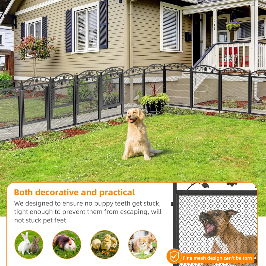 BINGOPAW Heavy Duty Dog Playpen Metal Fence With Waterproof Whelping Pad