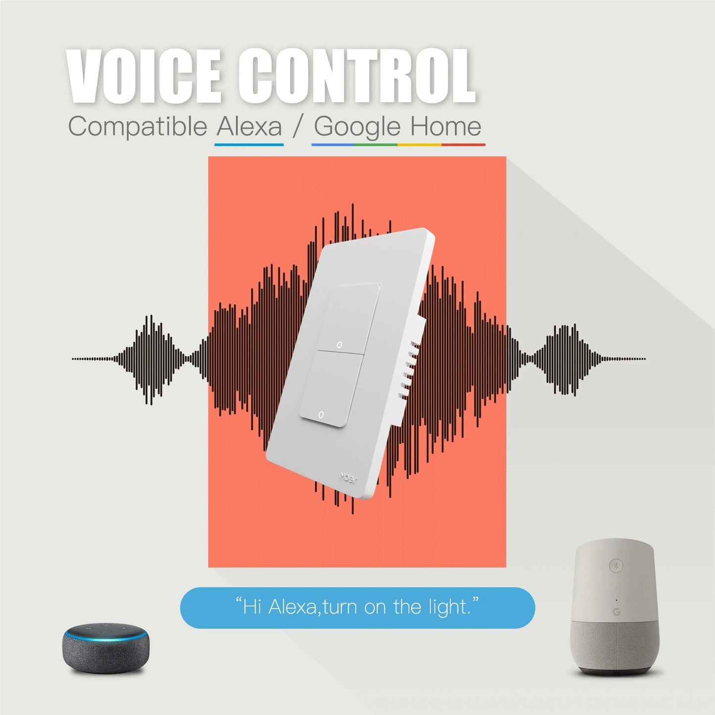 MOES Tuya Wi Fi Smart Light Switch US Alexa Google Home Compatible