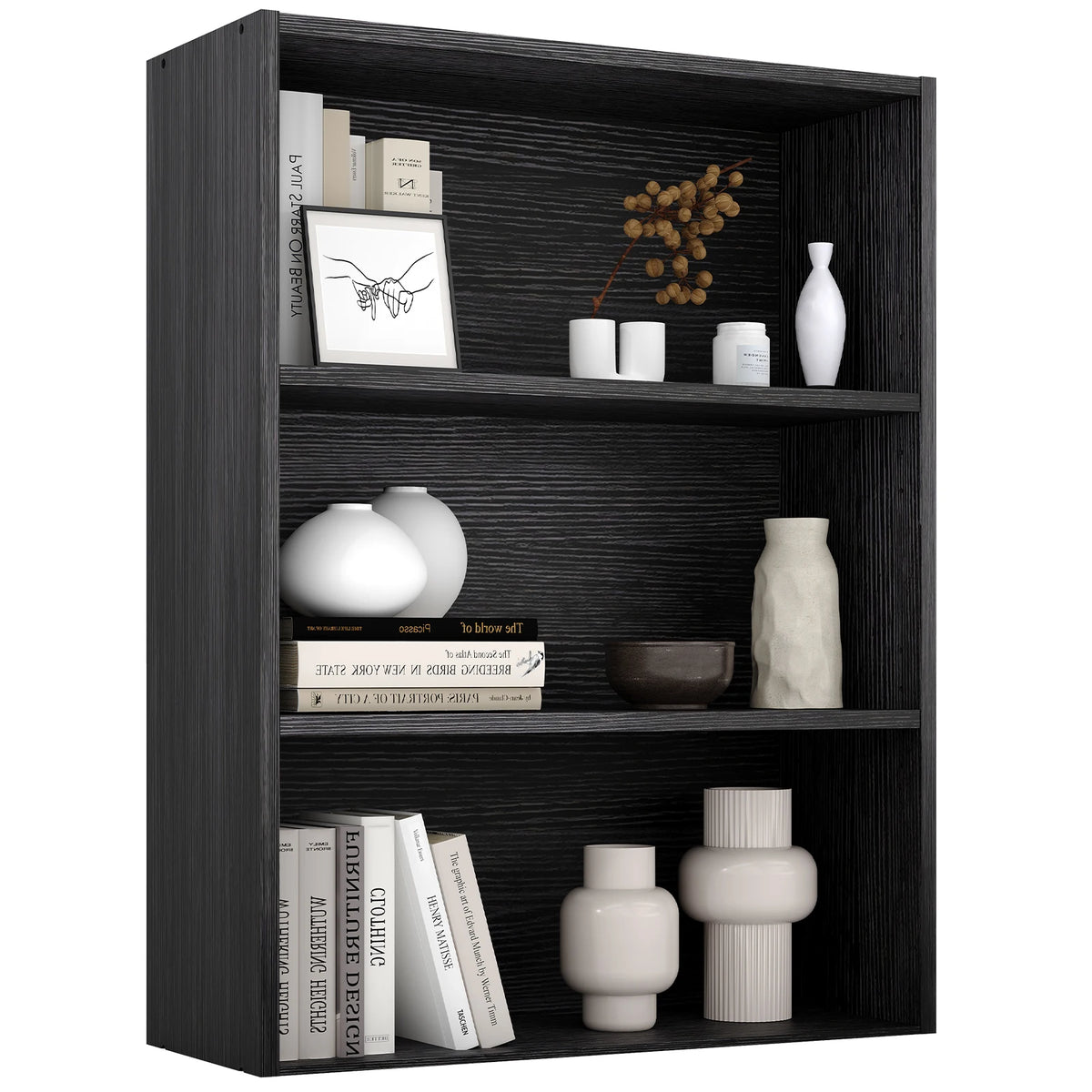 JHK Wooden Open Bookcase For Living Room And Office